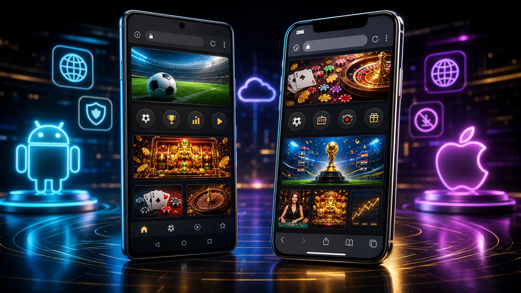 Experiência paripesa compatível com Android e iOS no navegador mobile